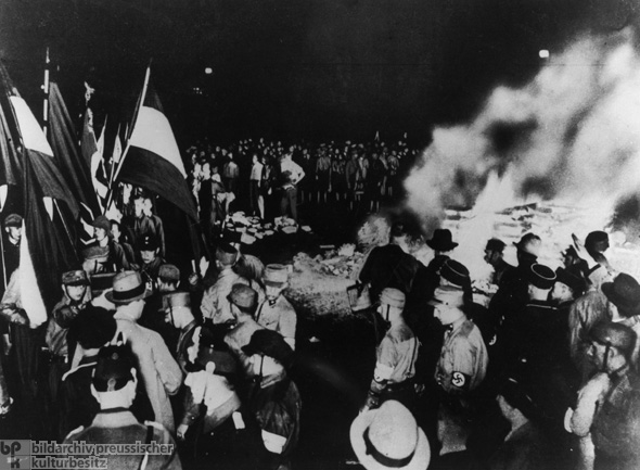 Against the Un-German Spirit: Book-Burning Ceremony in Berlin (Image 1) (May 10, 1933)